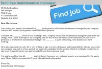 Facilities Maintenance Manager Recommendation Letter for dimensions 1024 X 768