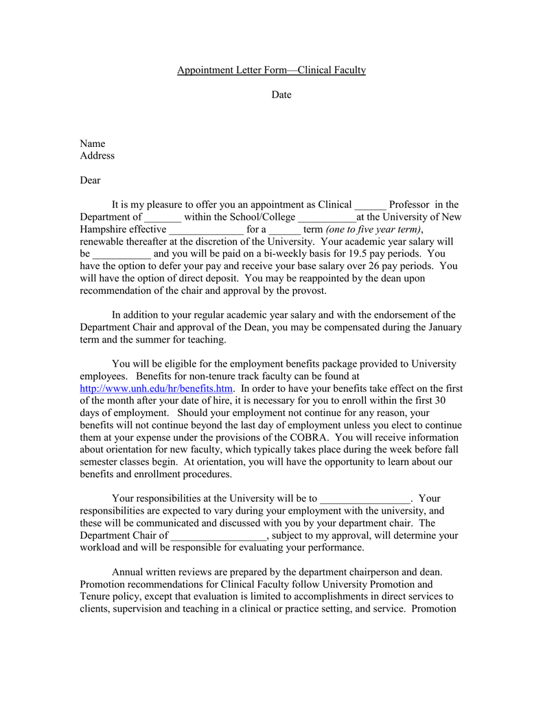 Faculty Appointment Letter Of Recommendation Debandje within dimensions 791 X 1024