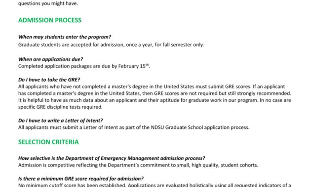 Faq Sheet North Dakota State University inside sizing 791 X 1024