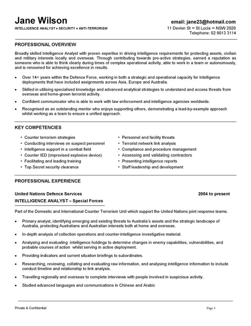 Federal Government Resume Example Httpwwwresumecareer with proportions 800 X 1035