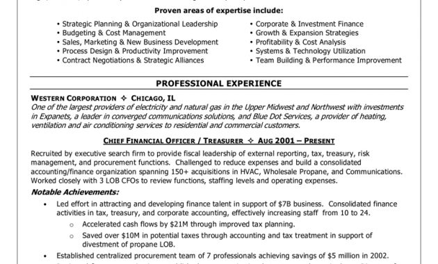 Financial Executive Cfo Resume Example Downloadable pertaining to size 800 X 1035