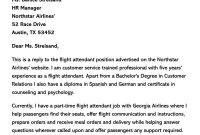 Flight Attendant Cover Letter Sample Letters Email Examples within size 800 X 1115