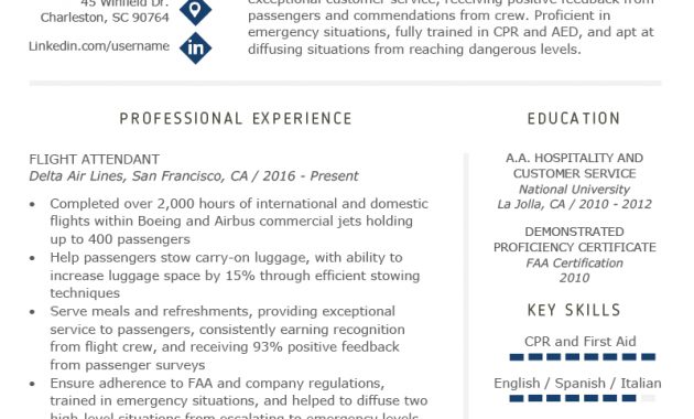 Flight Attendant Resume Sample Writing Guide Resume Genius within proportions 800 X 1132