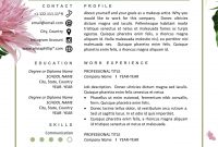 Floral Resume Template Instant Download Creative Resume for proportions 2550 X 3300