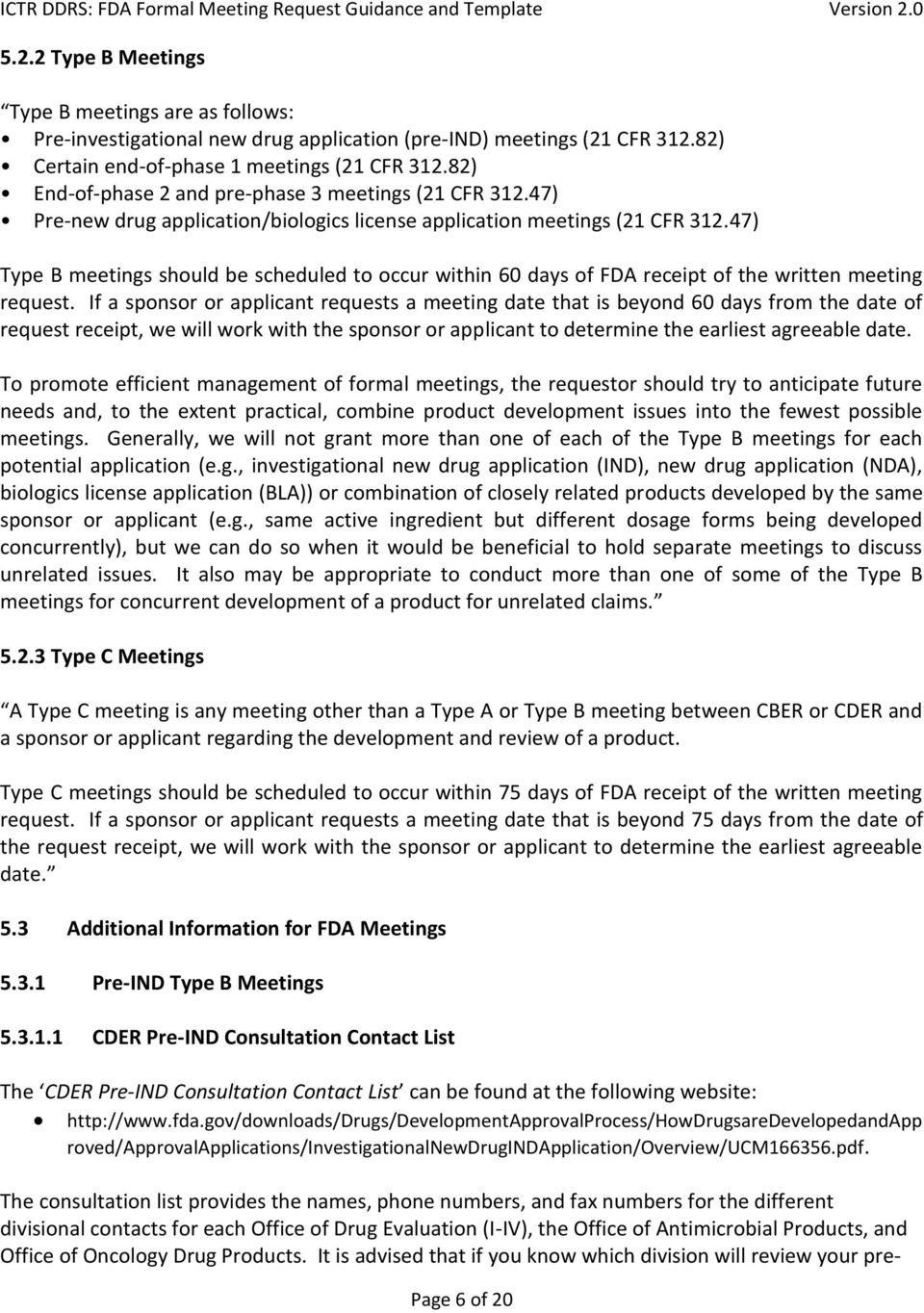Formal Fda Meeting Request Guidance And Template Pdf Free with regard to measurements 960 X 1364