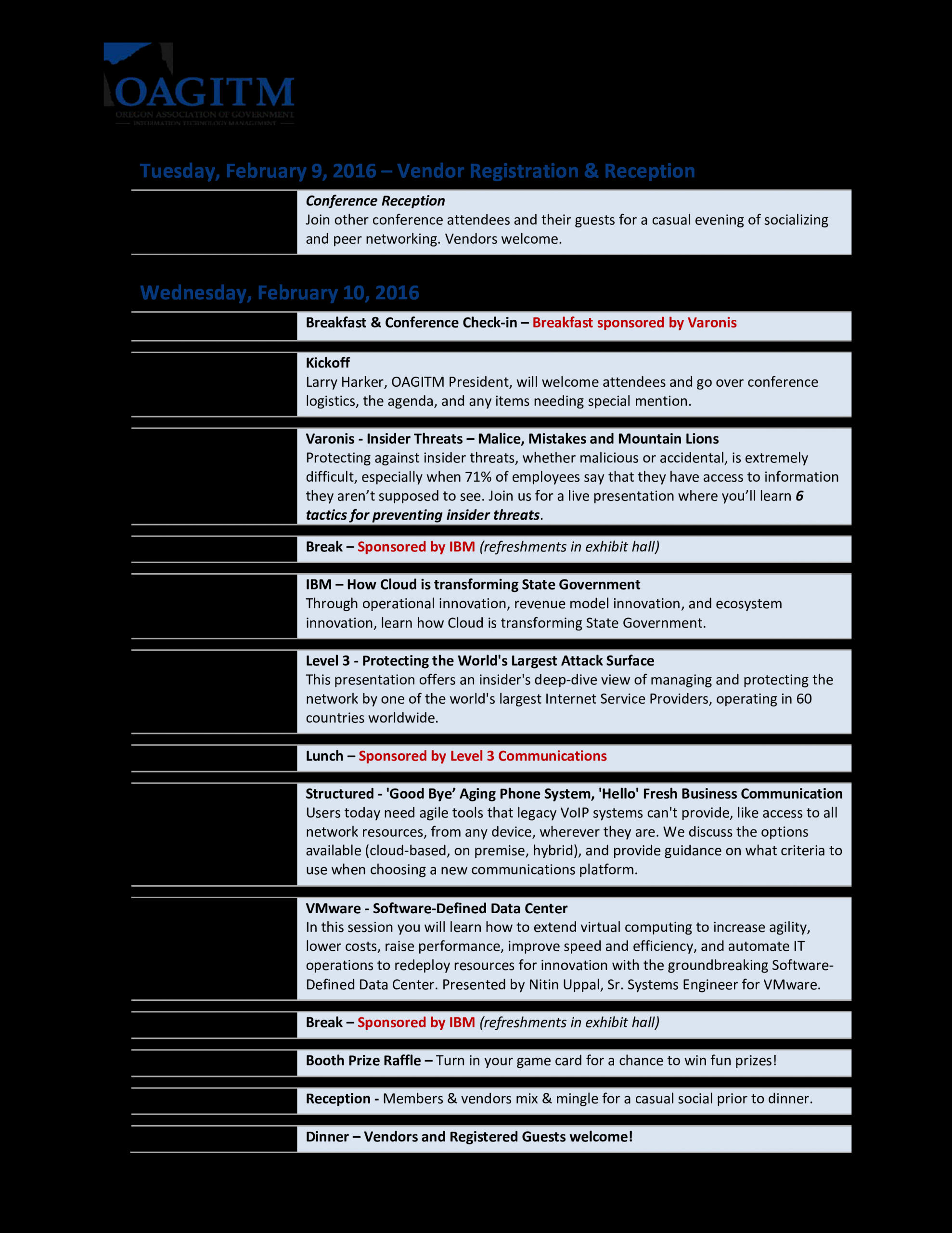 Formal Winter Conference Agenda Templates At inside dimensions 2550 X 3300