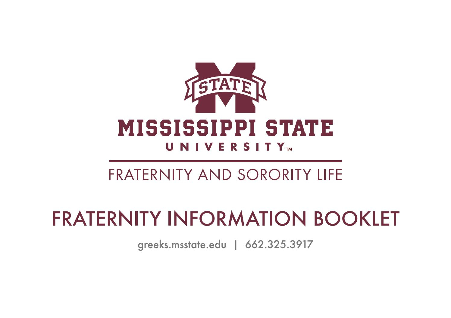 Fraternity Information Booklet Mississippi State with regard to measurements 1497 X 1056