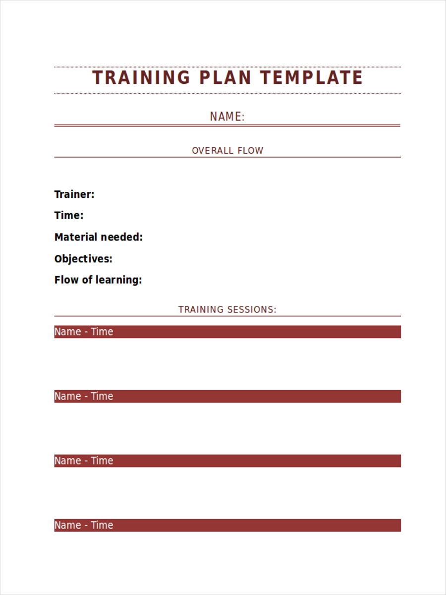Free 14 Training Schedule Examples And Samples In Pdf with regard to size 900 X 1200