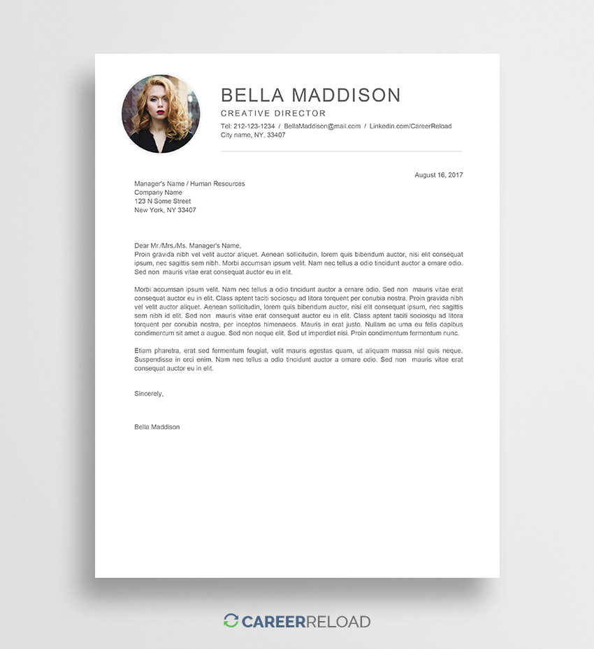 Free Cover Letter Templates For Microsoft Word Free Download in measurements 850 X 930