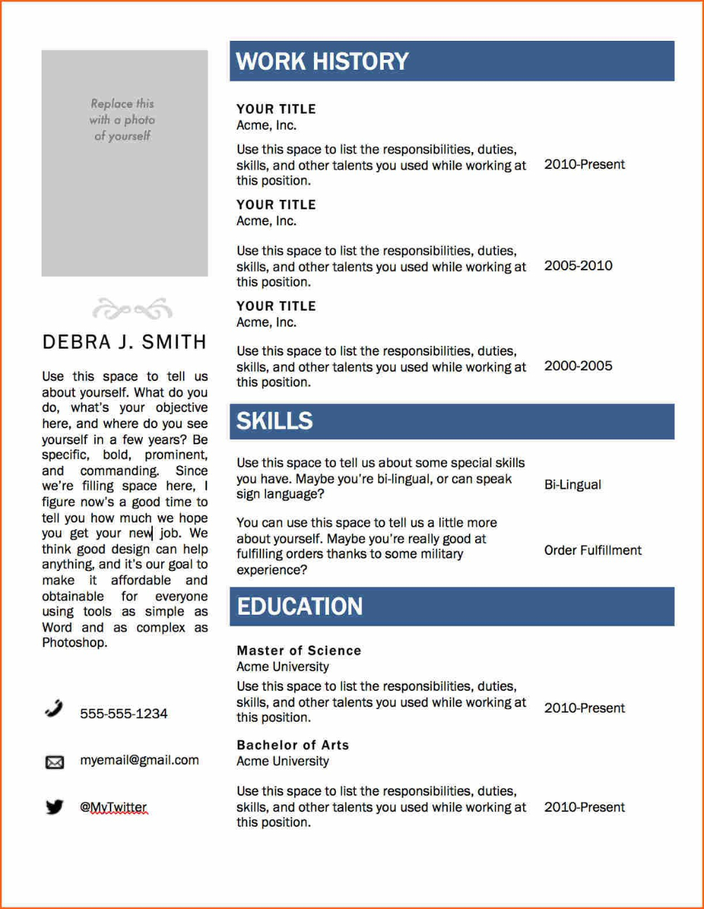 Free Cv Template Word Resume Templates Microsoft Ideas throughout size 1000 X 1291