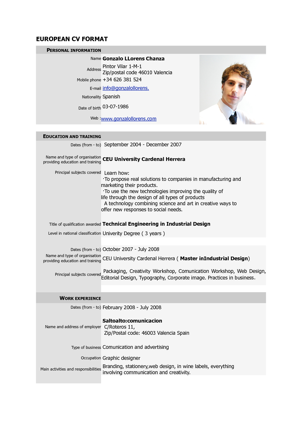 Free Download Cv Europass Pdf Europass Home European Cv within proportions 1240 X 1754