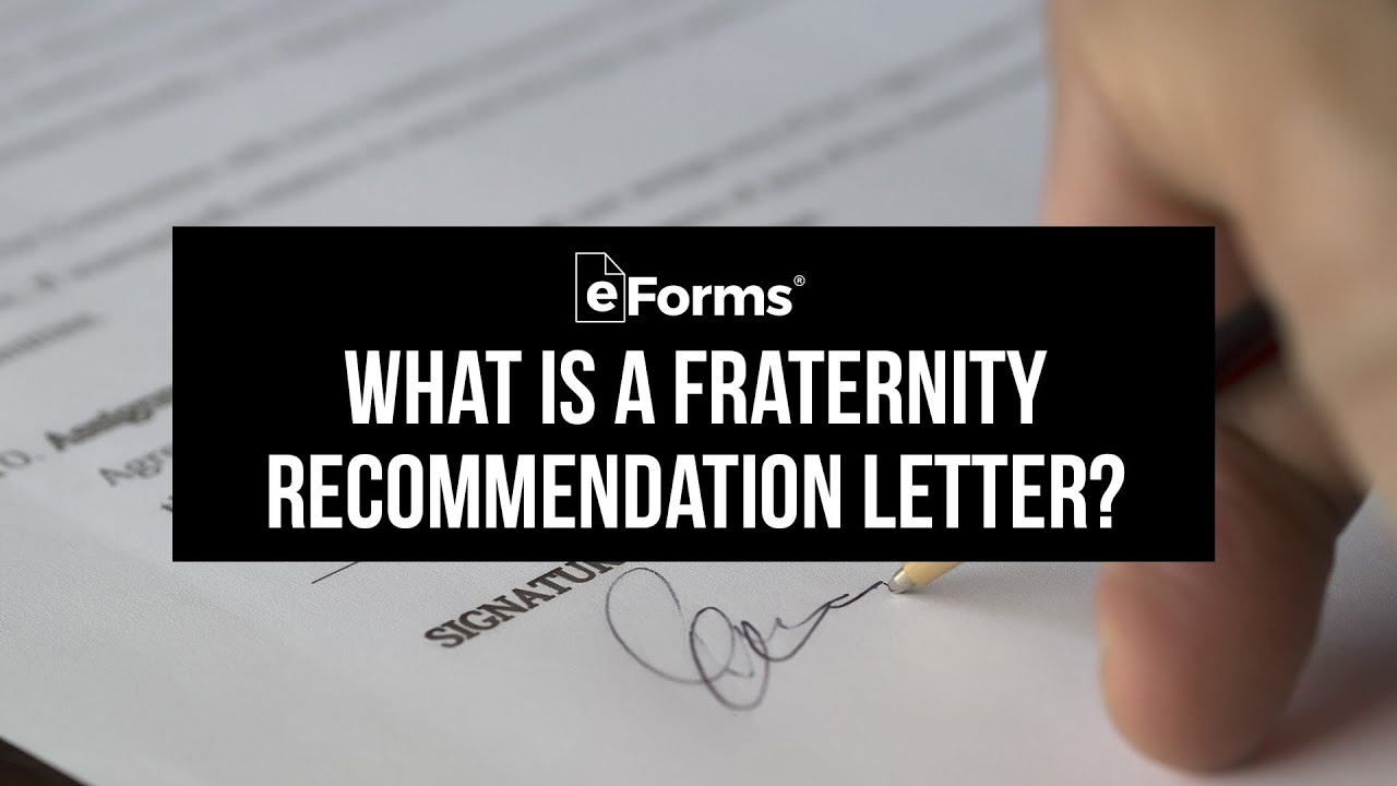 Free Fraternity Letter Of Recommendation Template With within sizing 1280 X 720