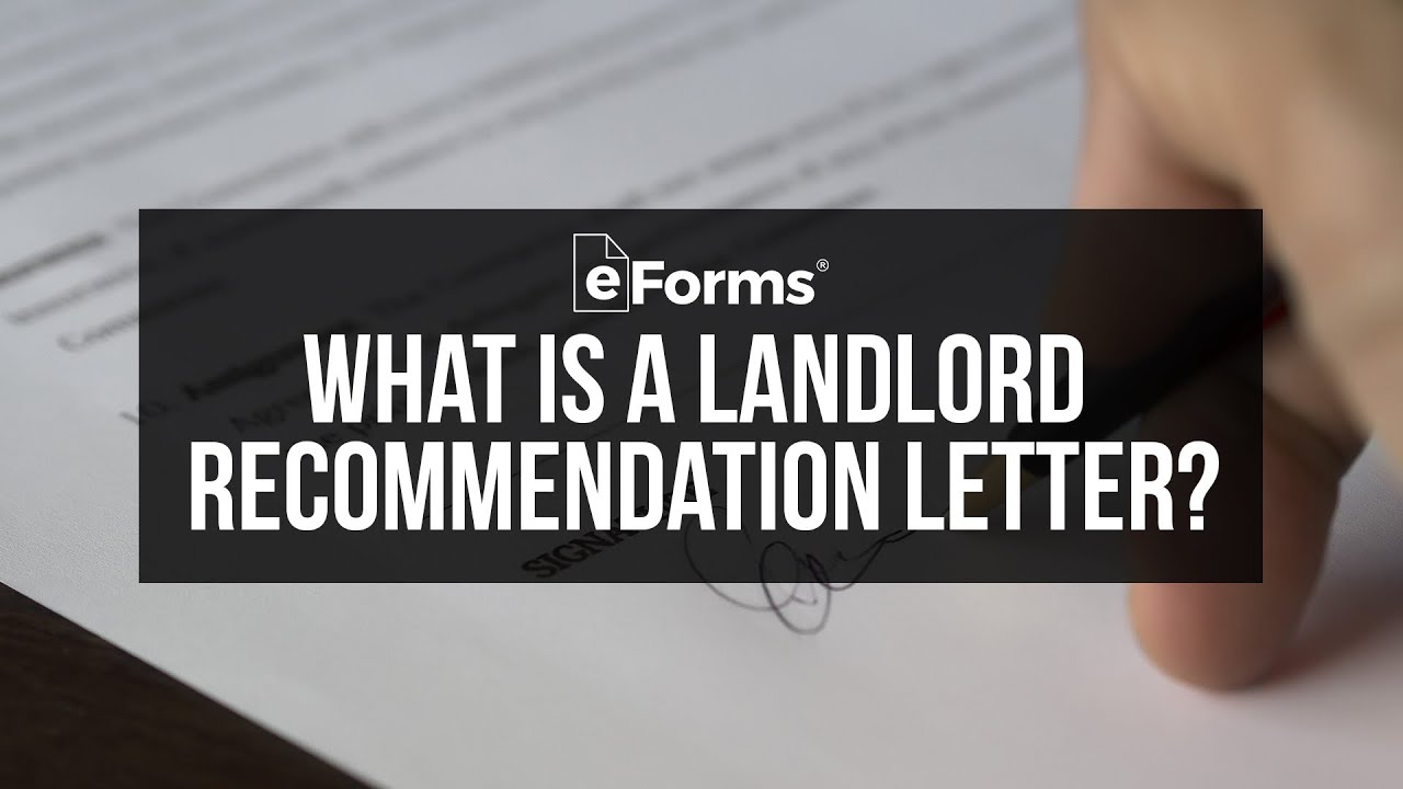 Free Landlord Recommendation Letter For A Tenant With for measurements 1280 X 720