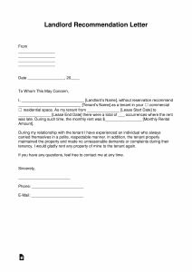 Free Landlord Recommendation Letter For A Tenant With for size 2473 X 3497
