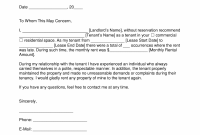Free Landlord Recommendation Letter For A Tenant With in sizing 2473 X 3497