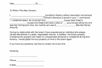 Free Landlord Recommendation Letter For A Tenant With intended for proportions 2473 X 3497
