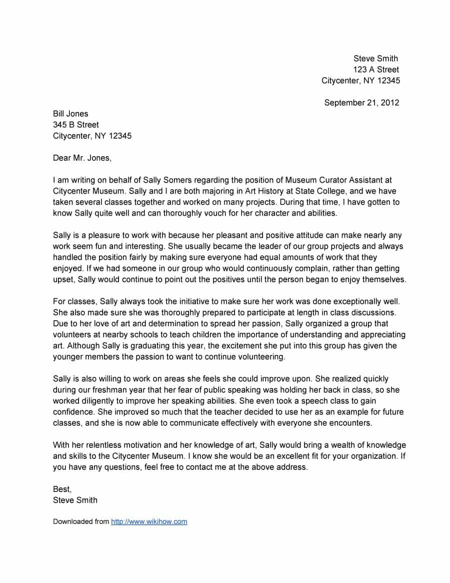 Free Letter Of Recommendation Examples Samples Free throughout proportions 900 X 1165