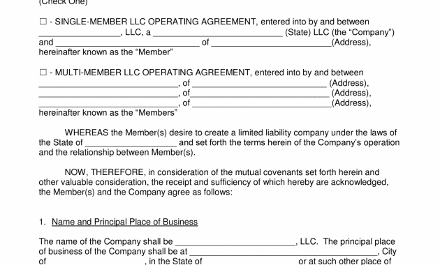 Free Llc Operating Agreement Templates Pdf Word Eforms within proportions 2550 X 3301