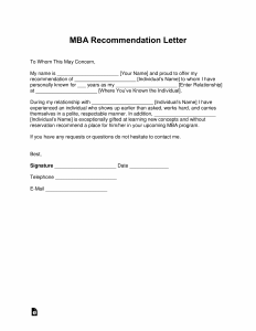 Free Mba Letter Of Recommendation Template With Samples in measurements 2550 X 3301