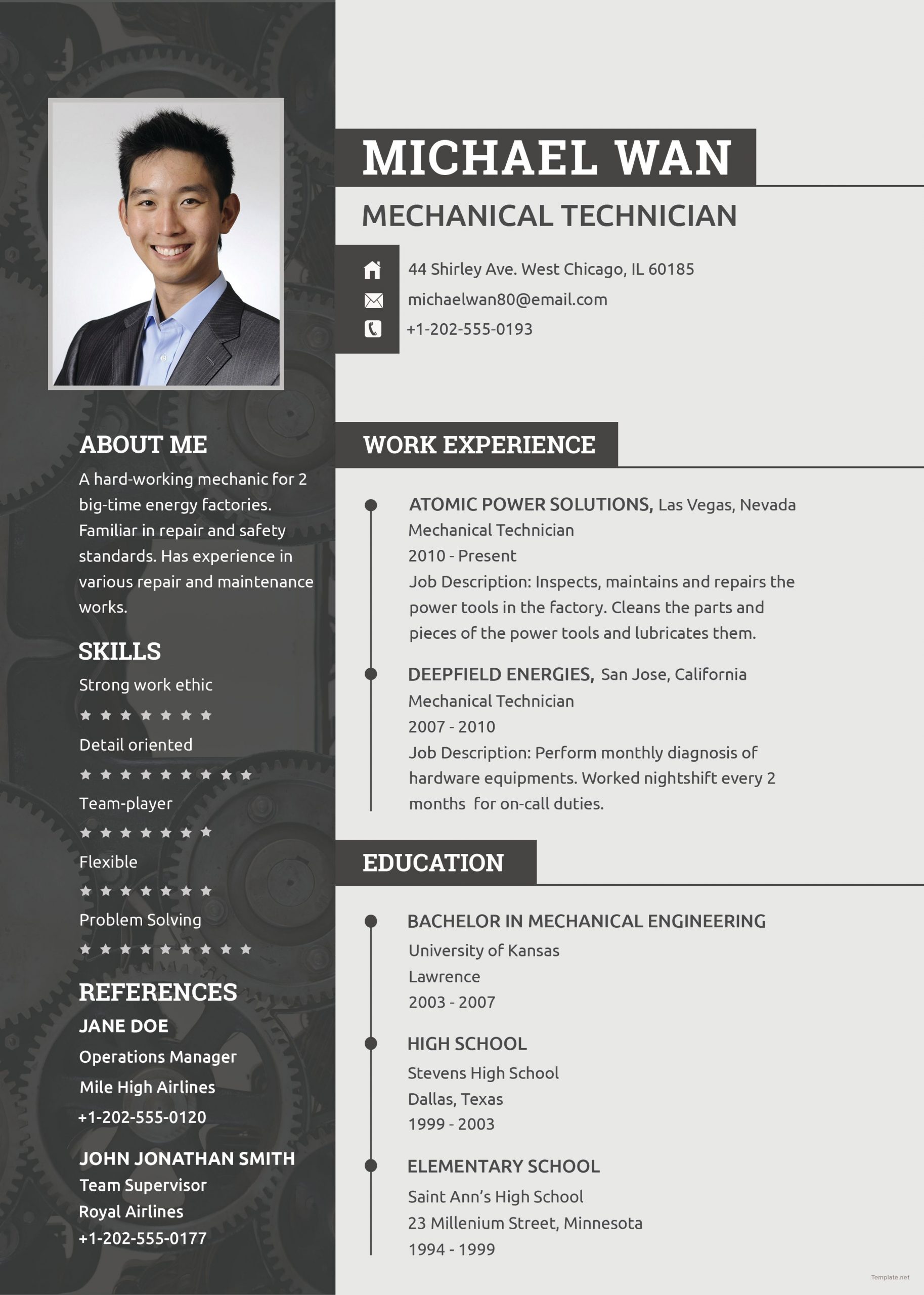 Free Mechanic Resume Engineering Resume Templates throughout dimensions 2556 X 3582