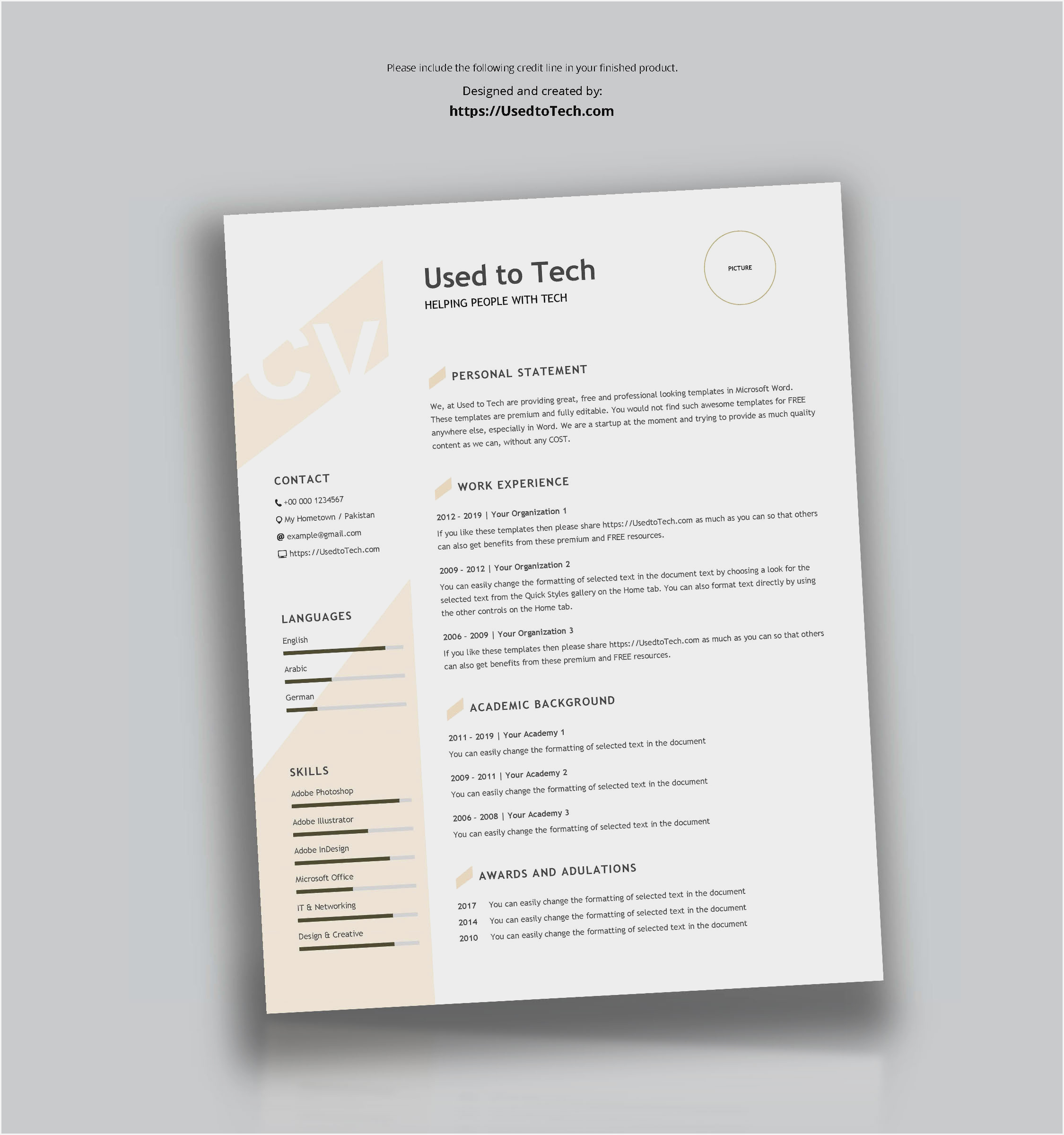 Free Modern Cv Template Download Pdf Resume Resume within measurements 2250 X 2400