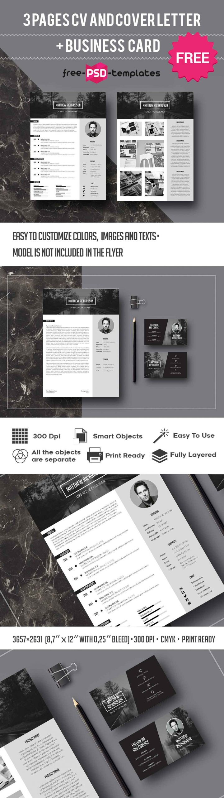 Free Mono Resume Psd Template Free Psd Templates for dimensions 1181 X 4200