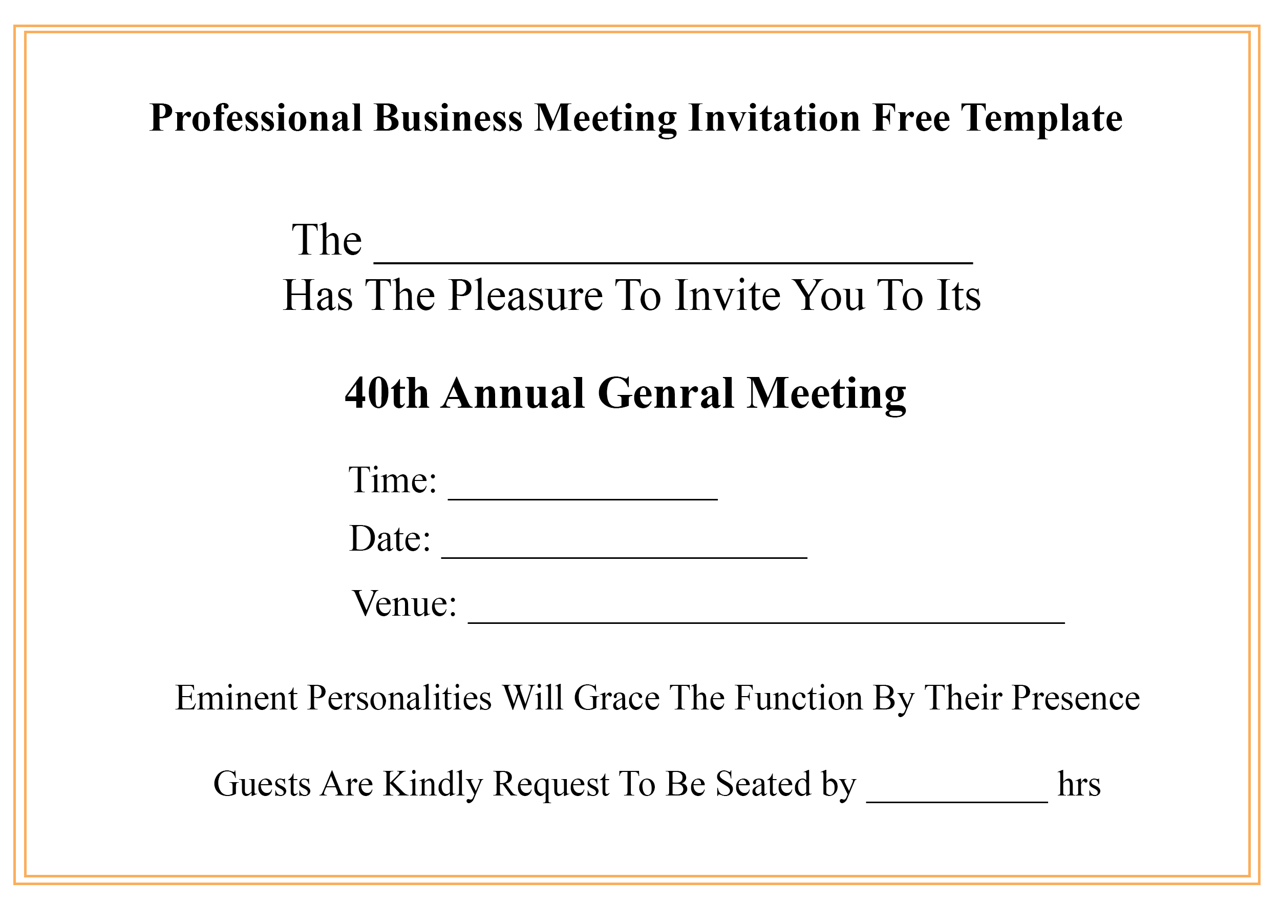 Meeting Invite With Agenda Template • Invitation Template Ideas