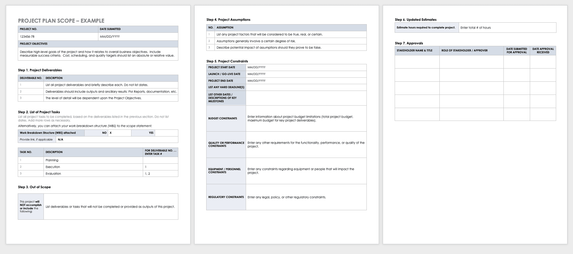 Free Project Scope Templates Smartsheet regarding size 1870 X 830