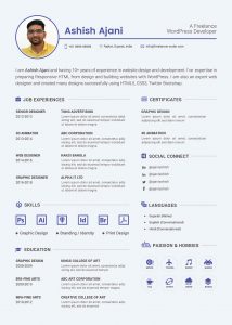 Free Psd Resume Template Cover Letter For Php Wordpress within proportions 1000 X 1403