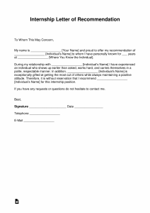 Free Recommendation Letter For Internship With Samples inside sizing 2473 X 3497