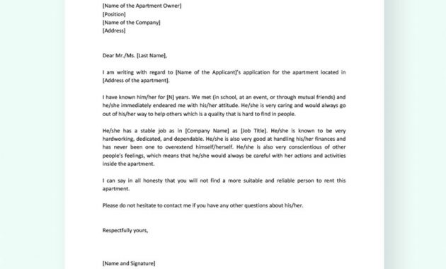 Free Reference Letter For Apartment Personal Reference with regard to size 880 X 1142