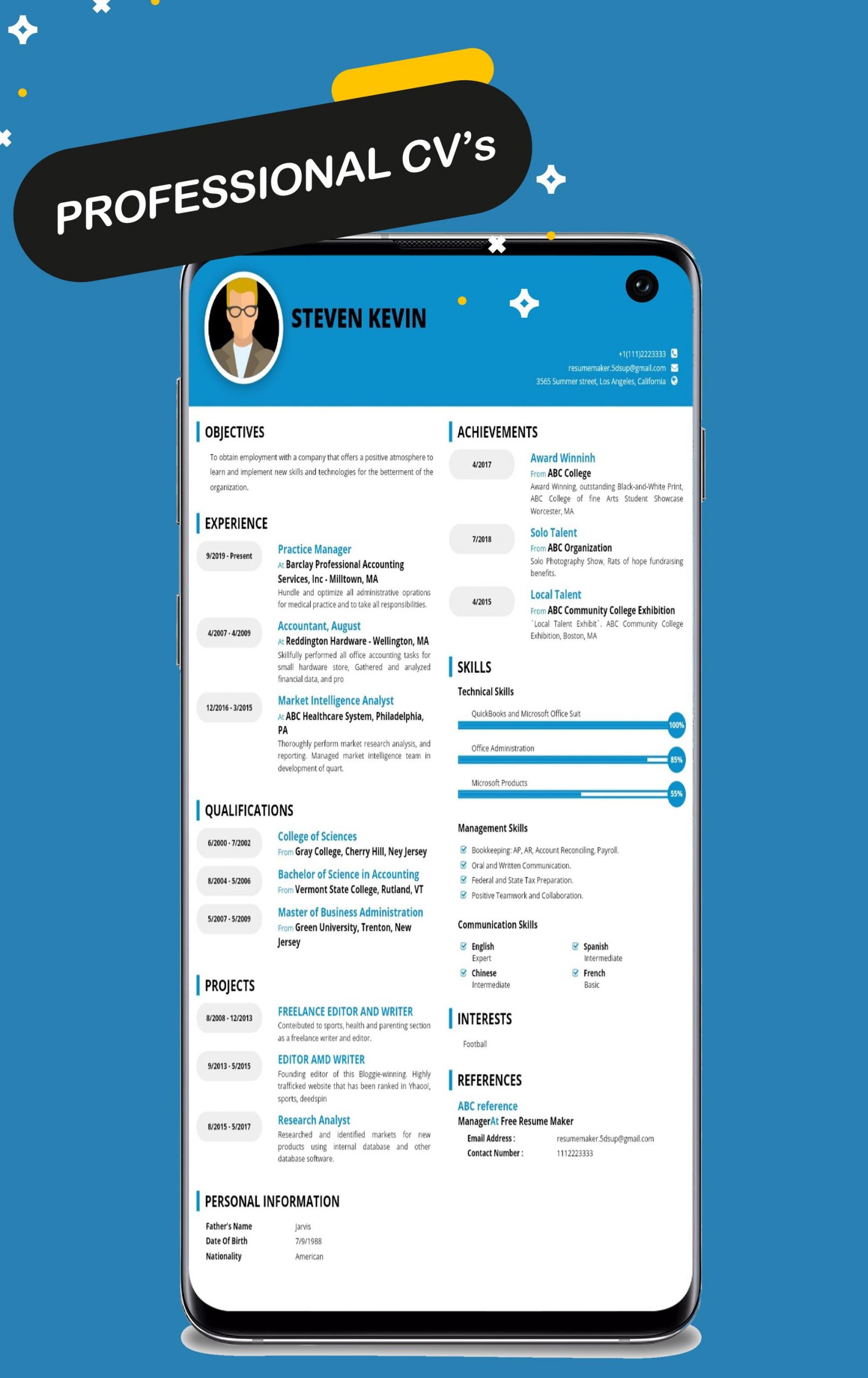 Free Resume Maker Cv Maker Templates Formats App Pour throughout dimensions 1903 X 3023