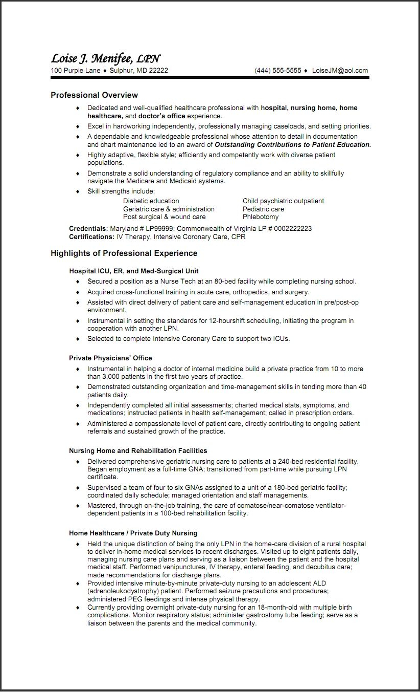 Free Resume Templates For Lpn Nurses Nursing Resume with proportions 822 X 1352