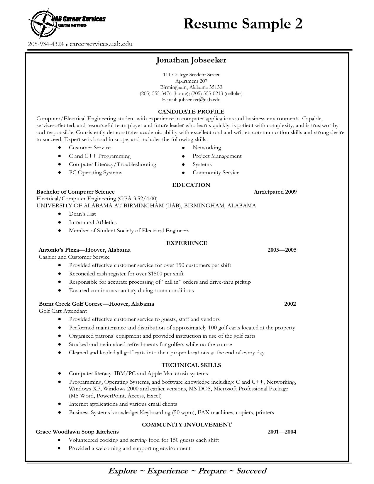 Free Resume Templates For University Students College within proportions 1275 X 1650