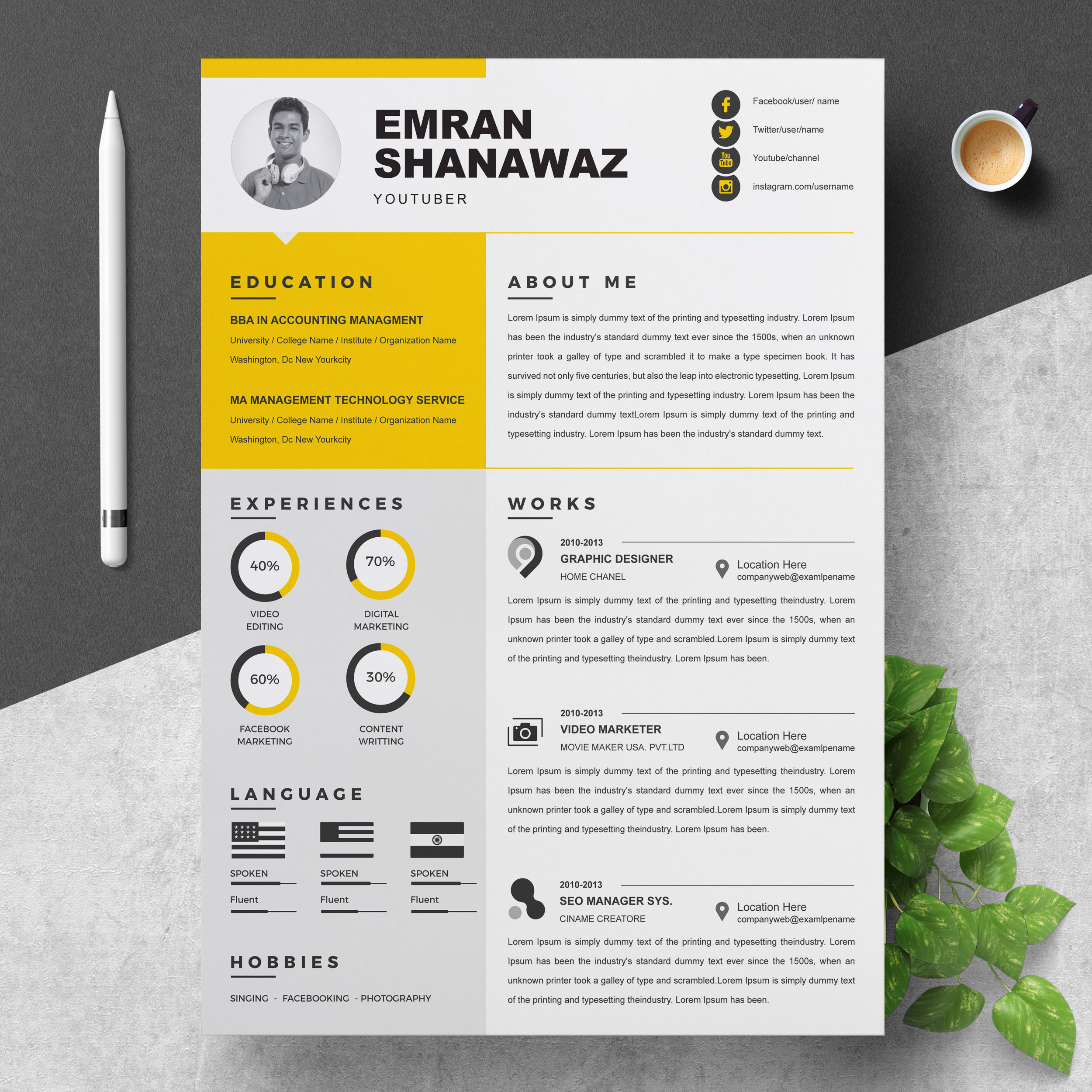 Free Resume Templates With Multiple File Formats regarding measurements 2500 X 2500