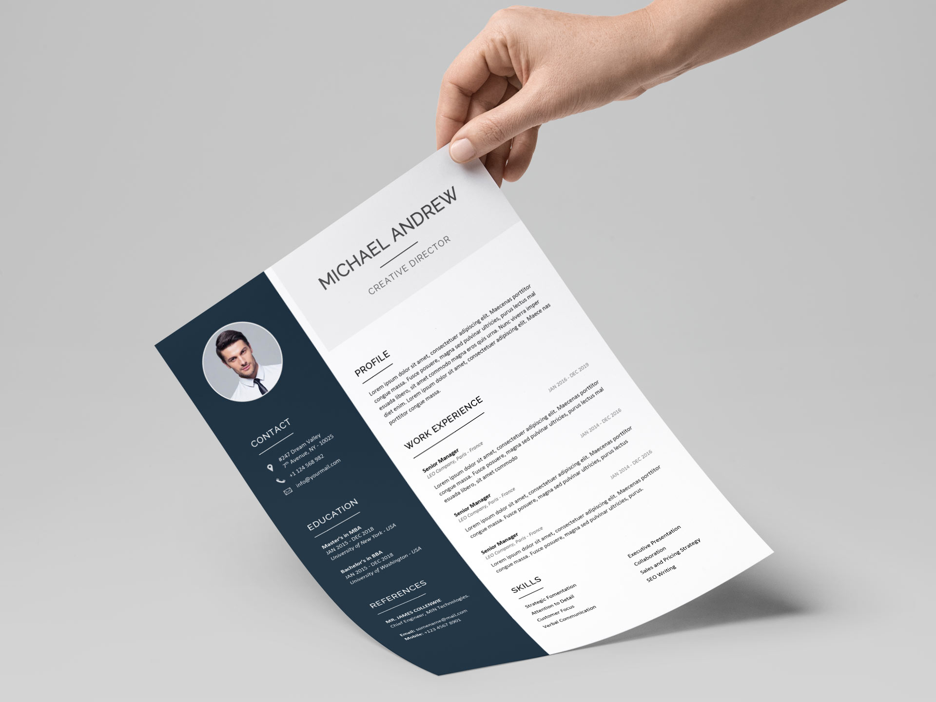 Free Simple Resume Cv Templates Word Format 2020 Resumekraft for size 1920 X 1440