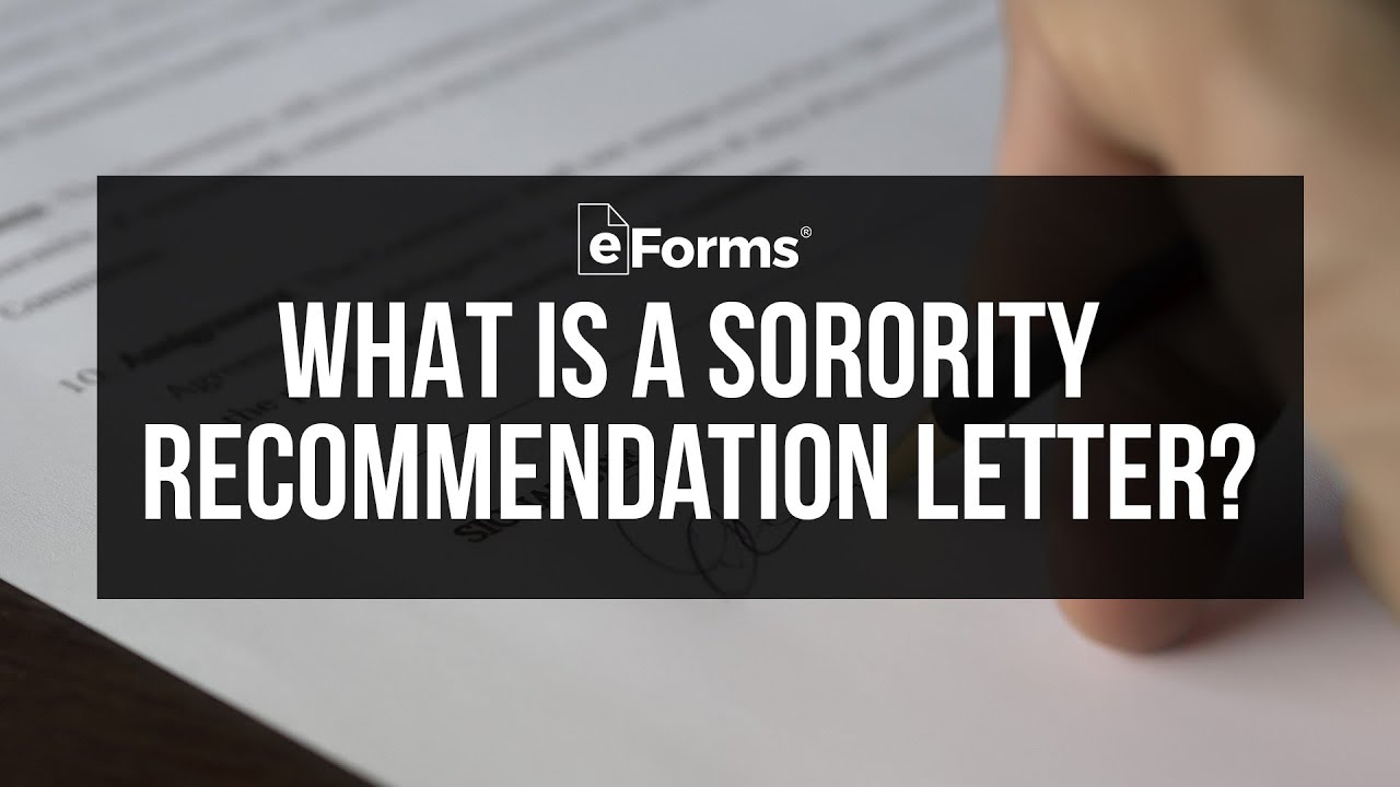 Free Sorority Recommendation Letter Template With Samples in sizing 1280 X 720