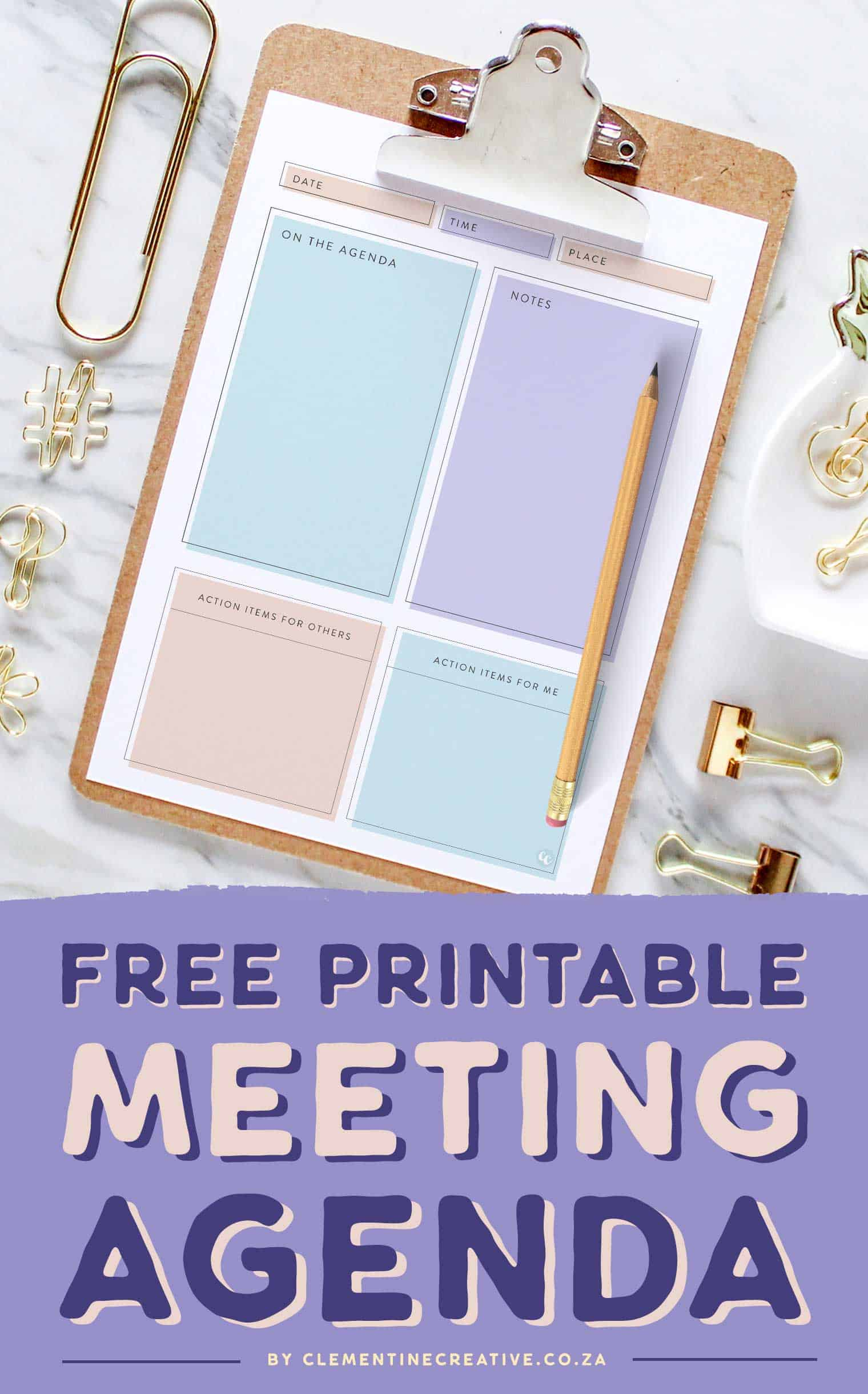 Free Stylish Feminine Printable Meeting Agenda Template inside measurements 1520 X 2440