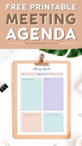 Free Stylish Feminine Printable Meeting Agenda Template throughout sizing 1520 X 2708