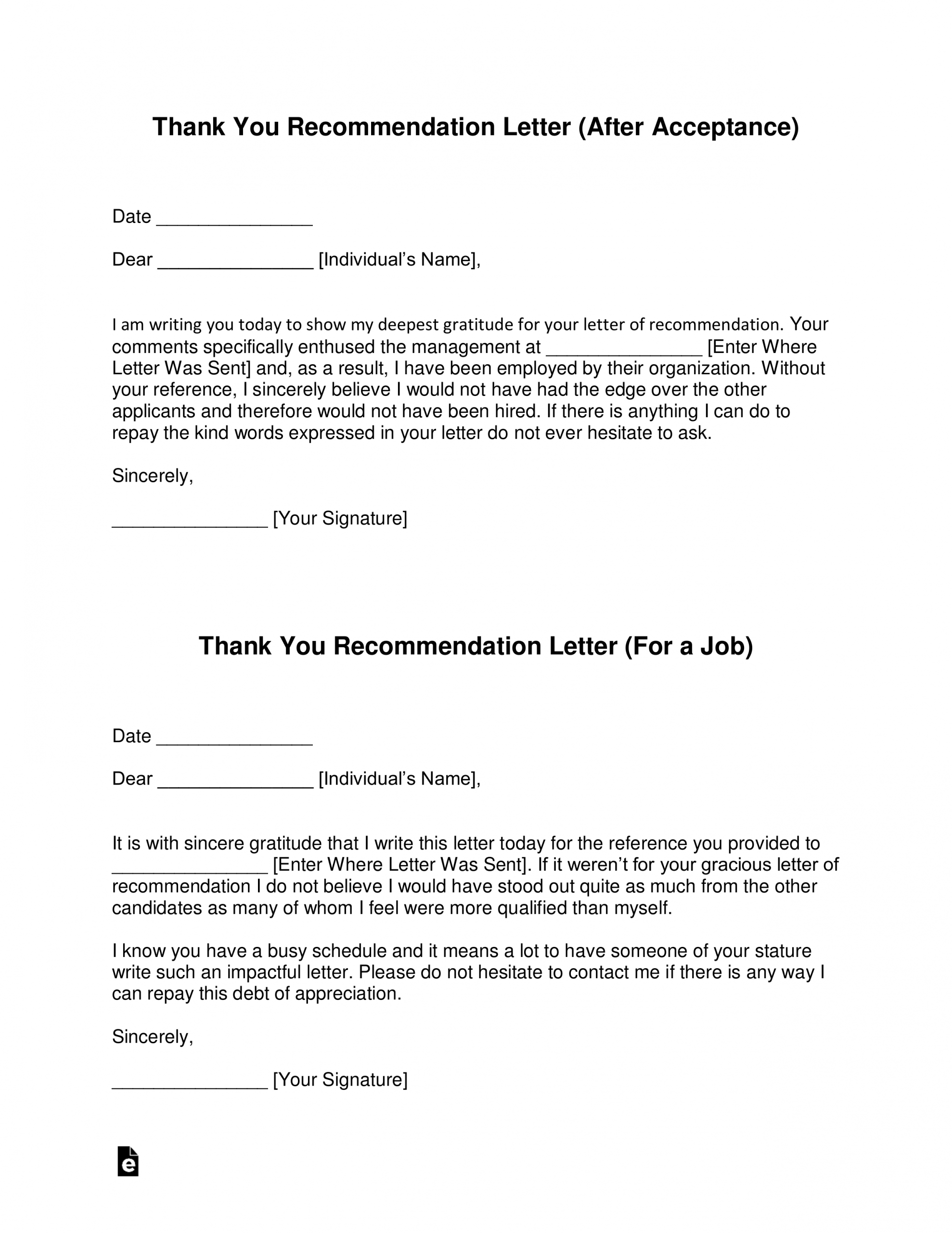 Free Thank You Letter For Recommendation Template With with dimensions 2550 X 3301