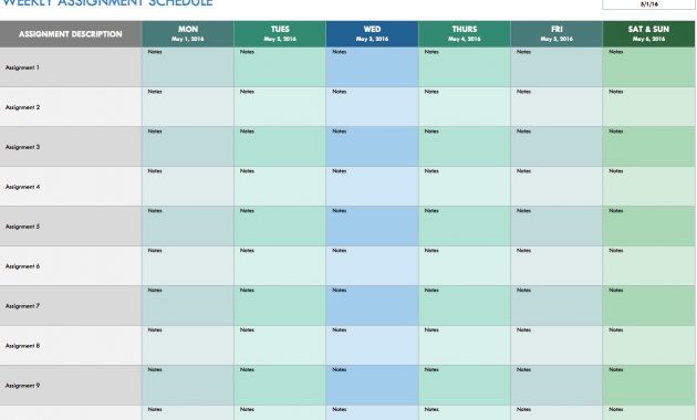 Free Weekly Schedule Templates For Excel Schedule with measurements 1262 X 825