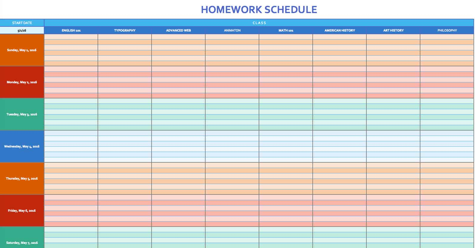 Free Weekly Schedule Templates For Excel Smartsheet intended for sizing 1592 X 834