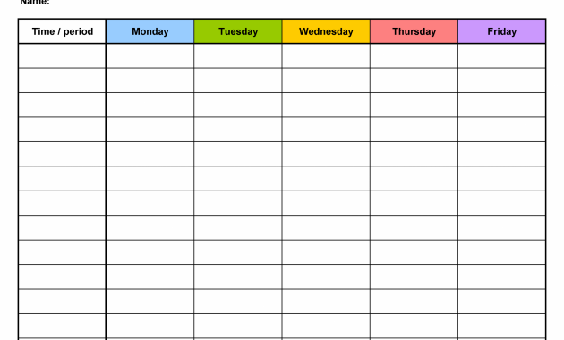 Free Weekly Schedule Templates For Word 18 Templates in sizing 3214 X 2422