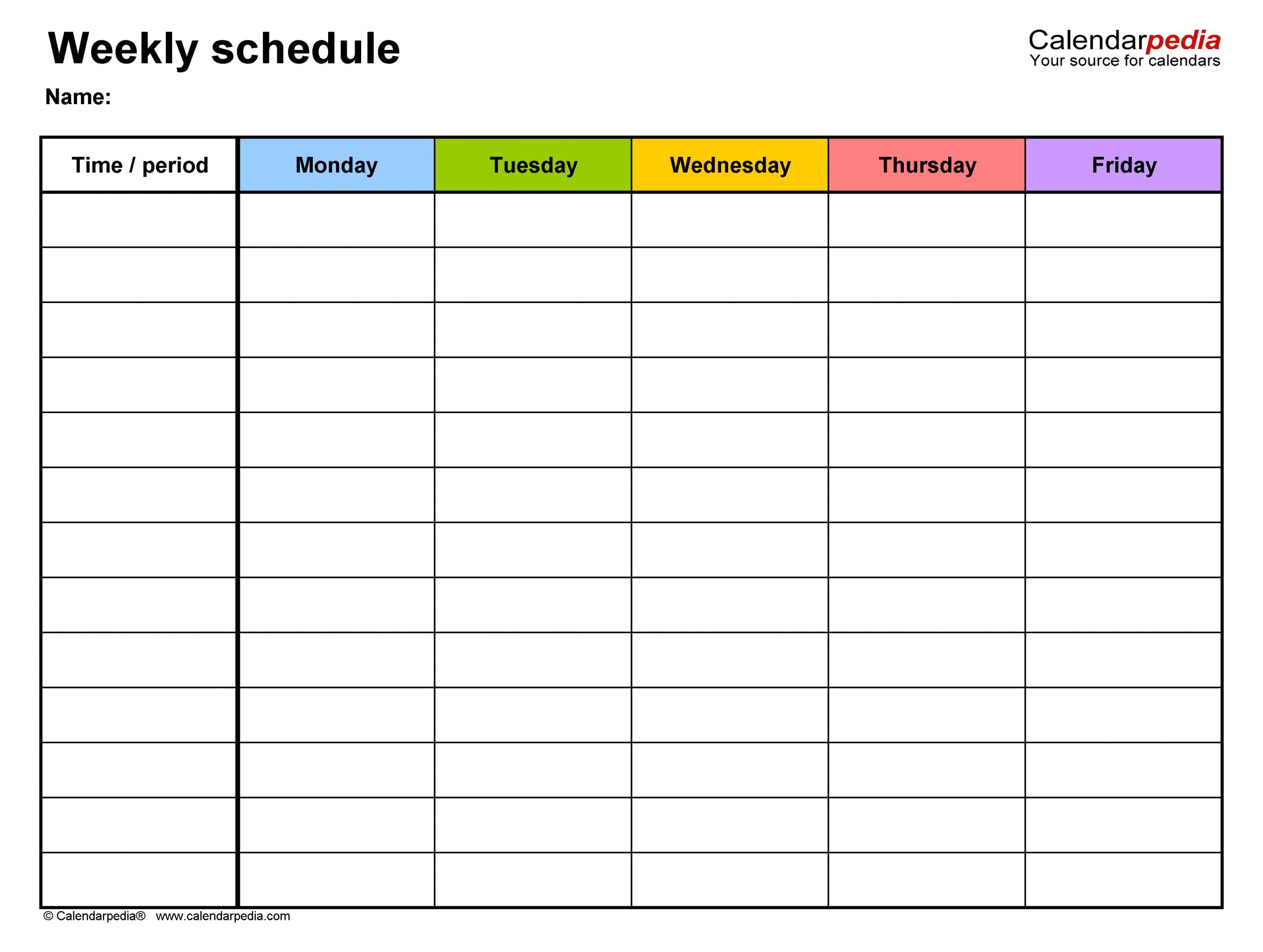 Free Weekly Schedule Templates For Word 18 Templates in sizing 3214 X 2422