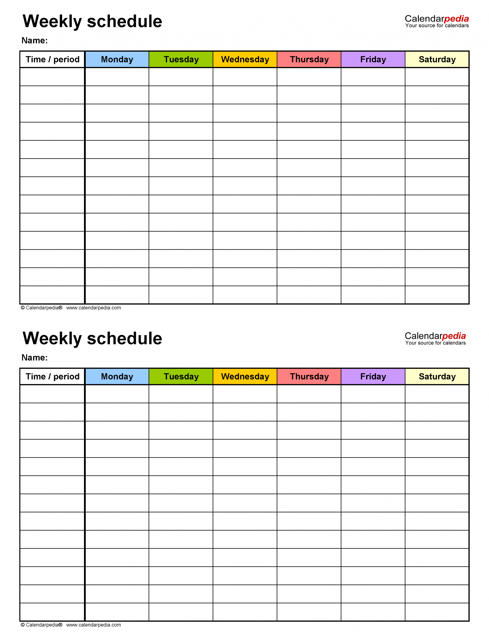 Free Weekly Schedule Templates For Word 18 Templates inside sizing 2527 X 3318