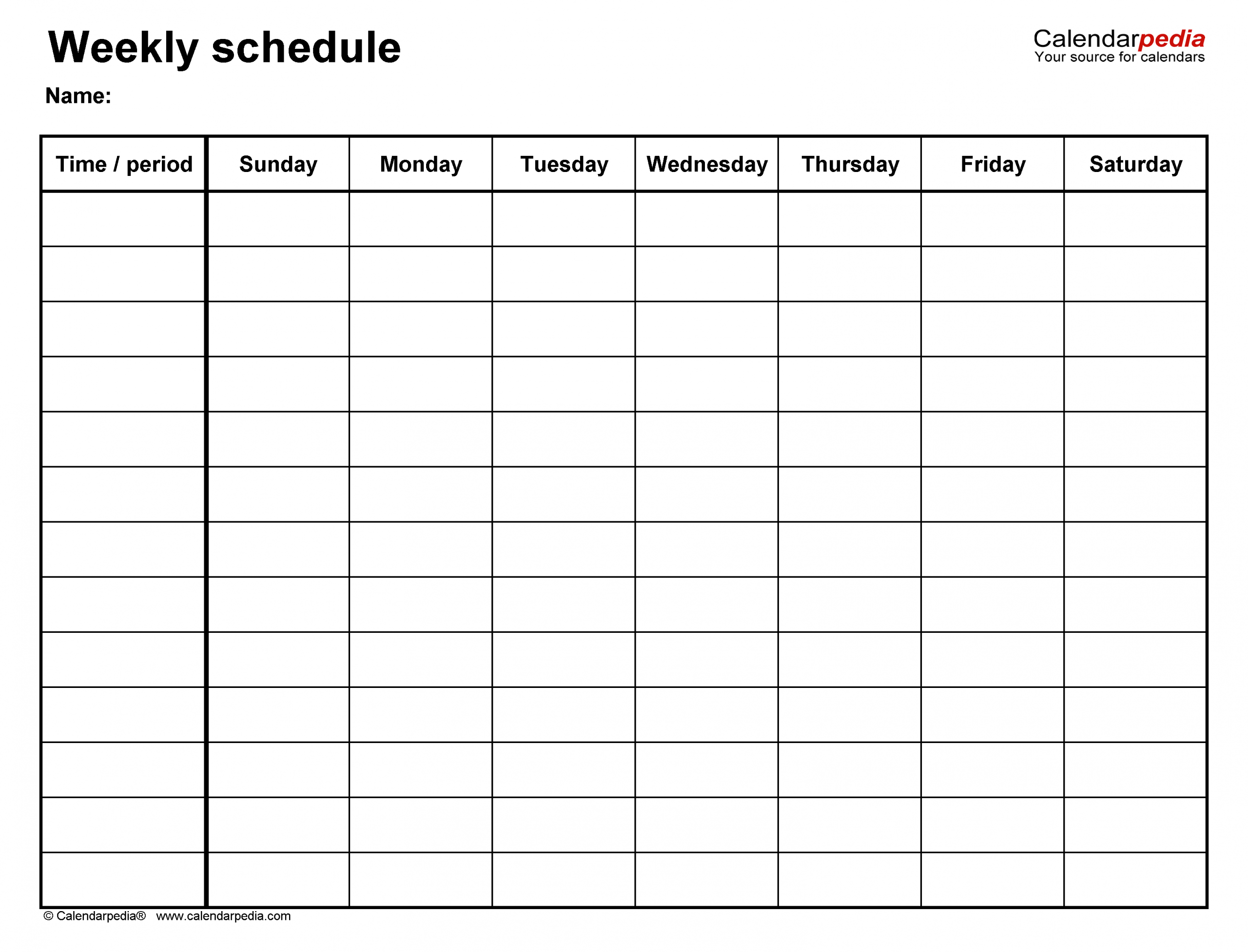 Free Weekly Schedule Templates For Word 18 Templates within sizing 3169 X 2419