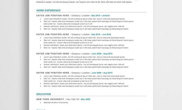 Free Word Resume Templates Free Microsoft Word Cv for dimensions 850 X 930