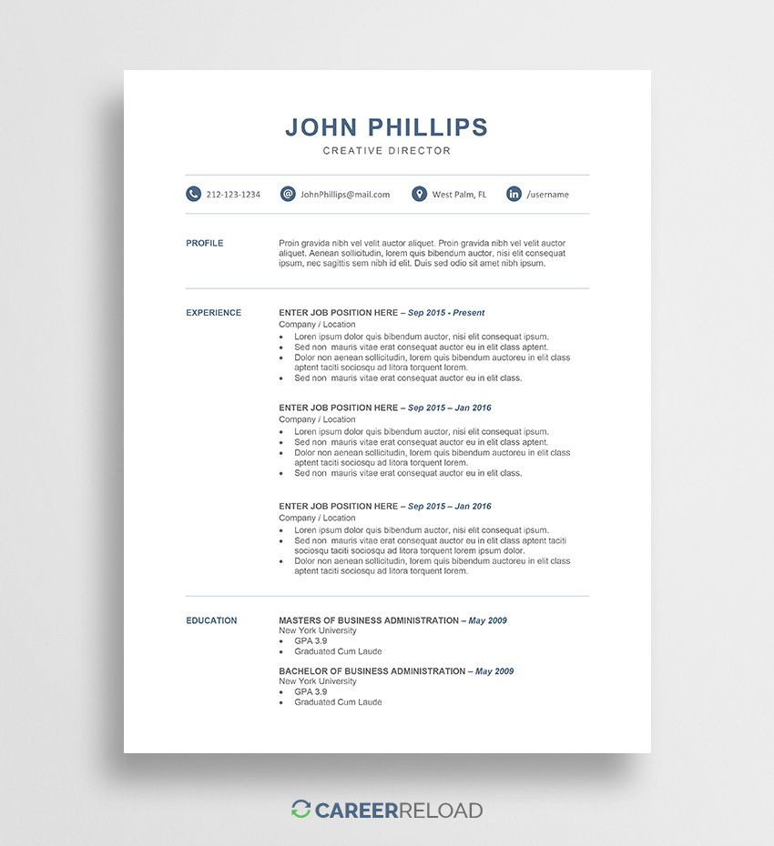 Free Word Resume Templates Free Microsoft Word Cv pertaining to measurements 850 X 930