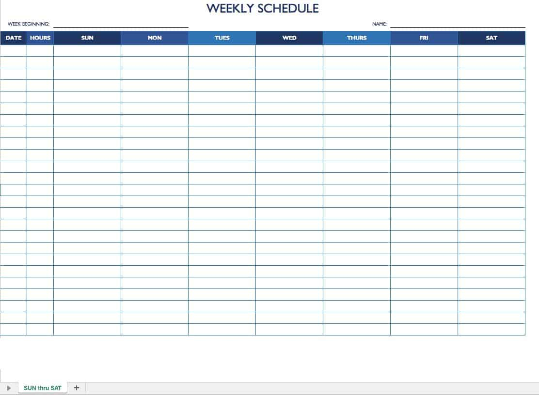 Free Work Schedule Templates For Word And Excel Smartsheet regarding dimensions 1112 X 816