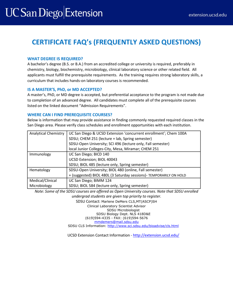 Frequent Questions Uc San Diego Extension throughout sizing 791 X 1024